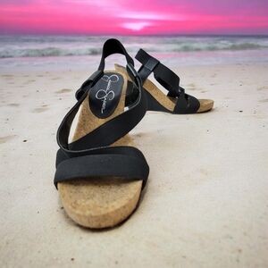 Jessica Simpson woman's Size 8.5. Strappy wedges with platform. In awesome shap.